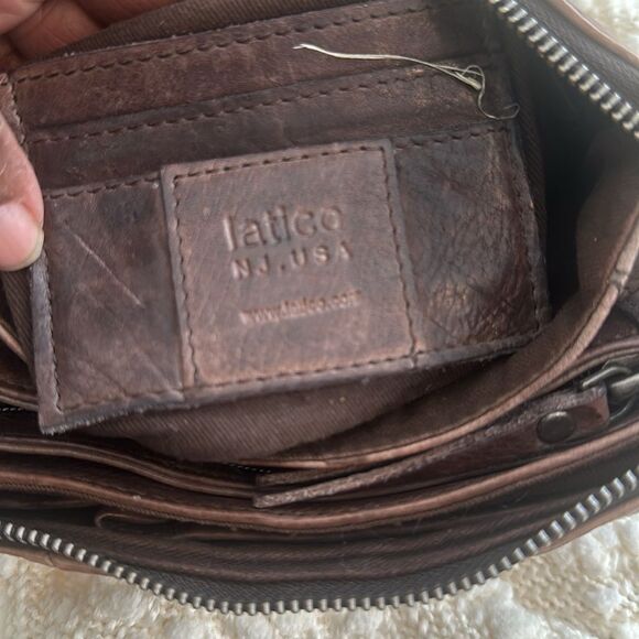 Latico Leather Sunny Brown Leather Crossbody Bag - Picture 7 of 7